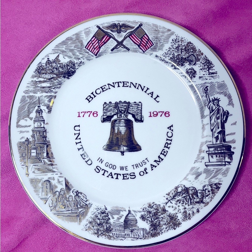 VINTAGE 1976 VILETTA U S BICENTENNIAL 1776 - 1976 PLATE United States of America